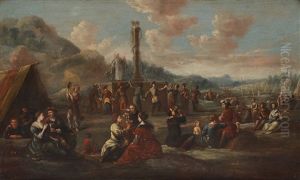 The Adoration Of The Golden Calf by Jacob Willemsz de Wet the Elder