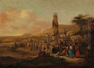 The Adoration Of The Golden Calf by Jacob Willemsz de Wet the Elder