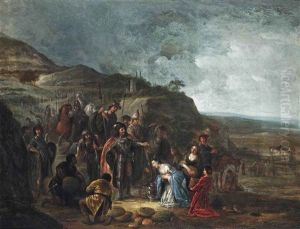 The Meeting Of David And Abigail by Jacob Jacobsz de Wet the Younger