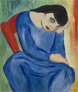 Pensive Woman by Fritzi Brod