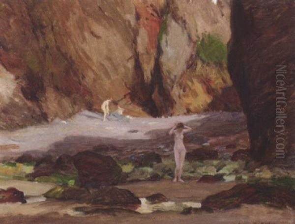 Bathers In A Rocky Cave - view 1