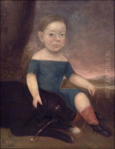 Child With Dog by Isaac Augustus Wetherby