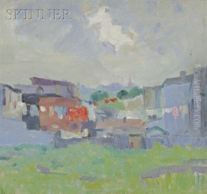 Back Lot With Laundry Lines by Elisha Kent Kane Wetherill