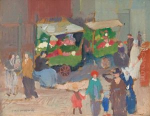 Flower Market, Paris by Elisha Kent Kane Wetherill
