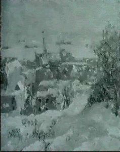 Upper Hudson In Winter by Elisha Kent Kane Wetherill