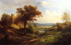 Landschaft Mit Schafhirt Landschaft Mit Schafhirt