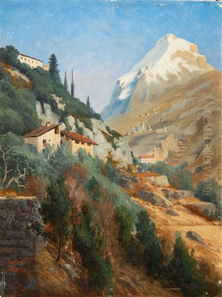 Monte Misone And Castel Tenno At Lake Garda - view 1