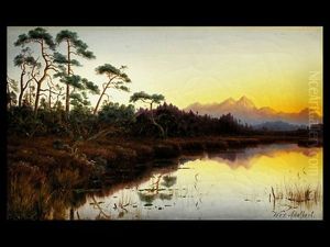 Voralpenlandschaft Bei Sonnenuntergang