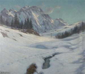 Winter In Klais Mit Karwendel