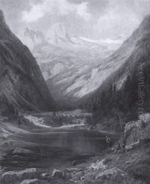 Das Rainthal Mit Der Blauen Gumpe Bei Partenkirchen - view 1