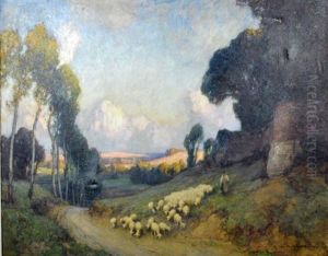 A Pastoral Landscape With Herder And Sheep by Harry van der Weyden