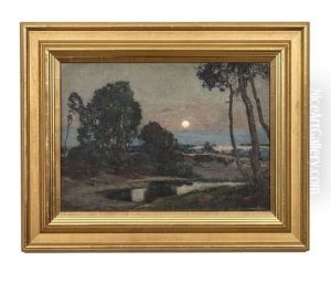 Coastal Landscape At Sunset by Harry van der Weyden
