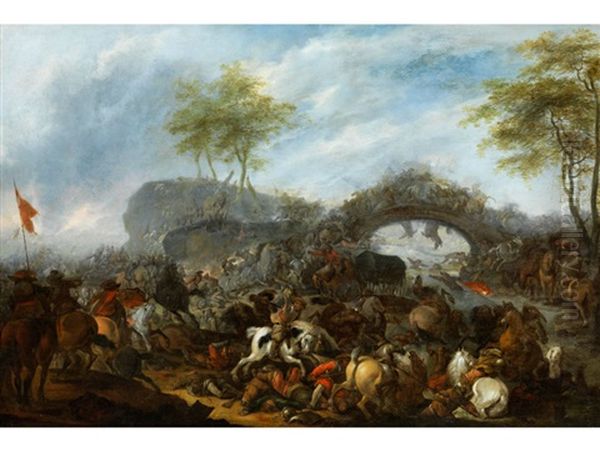 Reiterschlacht An Einer Umkampften Brucke - view 1