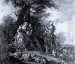 Galantes Paar  Schaferpaar by Jacob Matthias Weyer