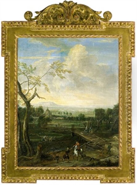 Weite Landschaft Im Voralpengebiet Mit Einem Flussubergang - view 1