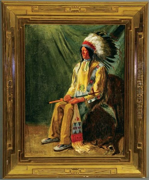 A Seated Sioux Indian Chief - view 1