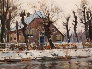 Farm Along The Alblas by Jan Harm Weyns