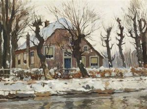 A Farmhouse Along The Alblas