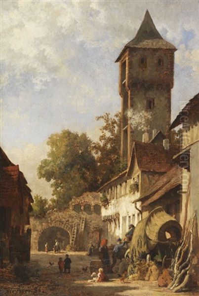 Suddeutsches Stadtchen Im Sommer - view 1
