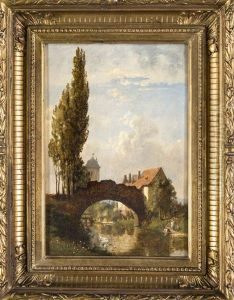 Sommerlandschaft Mit Alter Steinbrucke by Karl Weysser
