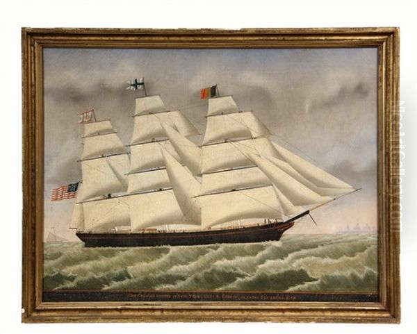 Ship Charles Cooper Of New York, Capt. R. Coffin. Passing Flushing - view 1
