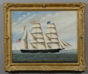 Bark Belvedere Of Boston, Cap't H.c. Flinn, Passing Ostend