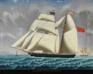 Topsegelschoner Anna & Adelheid Von Leer Capt. H. W. Gampen by Carolus Ludovicus Weyts