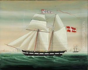 The Schooner "fortuna Of Neustadt" by Petrus Cornelis Weyts