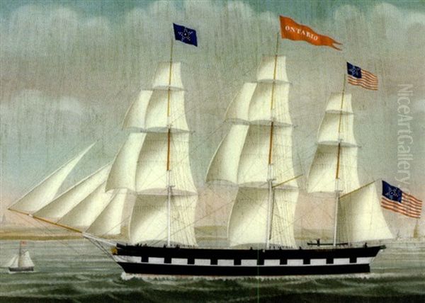 The "ontario" Of Newcastle, Maine, John Holmes, Commander, Leaving Antwerp - view 1