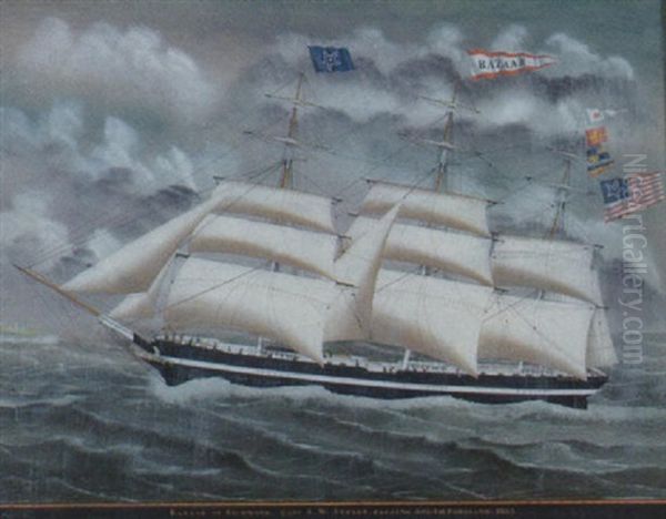 "bazaar" Of Richmond. Capt. S.w. Stuart, Passing South Foreland - view 1