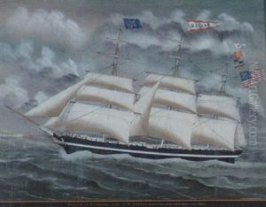 "bazaar" Of Richmond. Capt. S.w. Stuart, Passing South Foreland by Petrus Cornelis Weyts