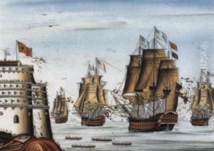 Le Fort St. Marie Pres De Cadix by Petrus Cornelis Weyts