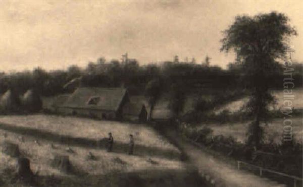 Harvesting Grain Near Paris, Ontario - view 1