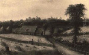 Harvesting Grain Near Paris, Ontario by John Claude Whale