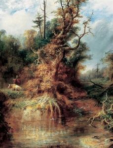 Cattle By A Stream by Robert Reginald Whale