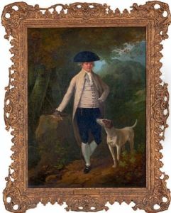 Portrait D'homme Debout Avec Son Chien by Francis Wheatley