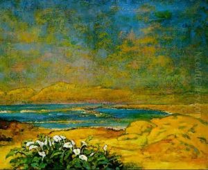 Arum Lilies By The Shore by John Laviers Wheatley