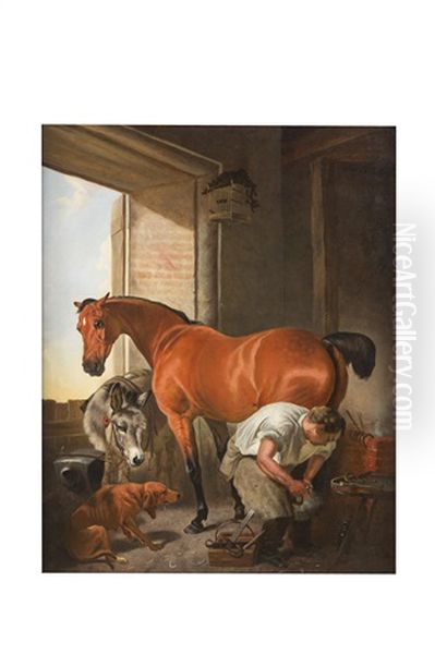 Shoeing The Bay Mare (after Edwin Landseer) - view 1