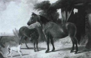 Mare And Colt by James Wheeler Of Bath