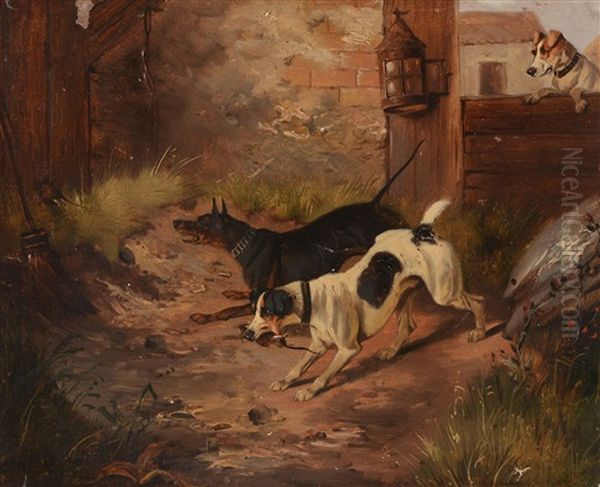 Two Terriers Ratting - view 1