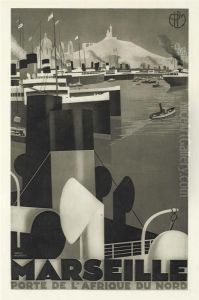 Poster For The Plm (paris-lyon-marseille). Circa 1929. by Roger Broders