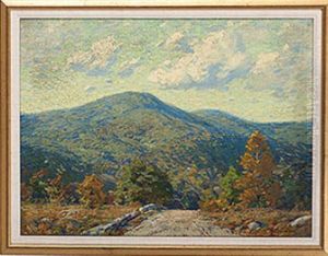 Fall Landscape With Hills, Probably Indiana by Clifton A. Wheeler