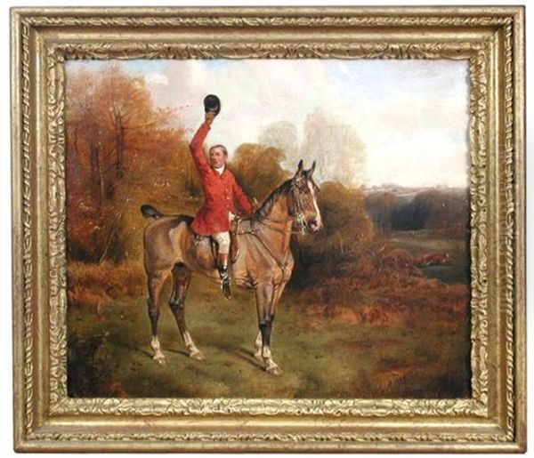 View Holloa - A Field Master On A Bay Hunter Watching A Fox Break Cover - view 1
