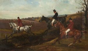 Huntsman Taking A Jump by John Alfred Wheeler