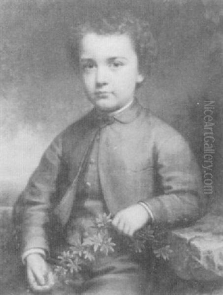 Boy Seated In A Landscape - view 1