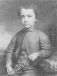 Boy Seated In A Landscape by William Ruthven Wheeler