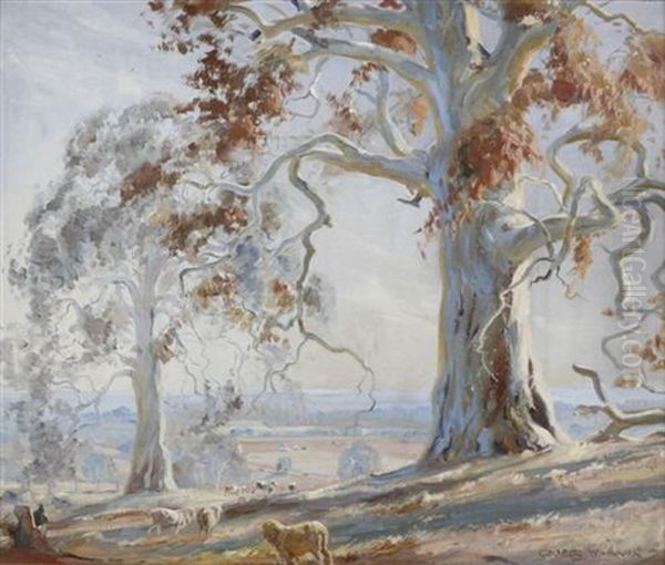 Sheep In Landscape - view 1