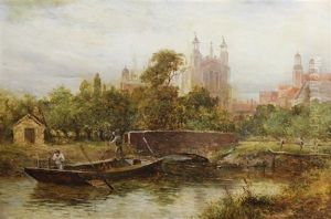 Boating Scene by John Adams Whipple