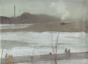 Harmony In Grey - Chelsea In Ice by James Abbott McNeill Whistler