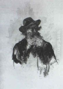 Portrait D'homme A La Barbe Et Au Chapeau by James Abbott McNeill Whistler